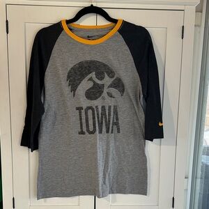 Nike Women’s Iowa Hawkeyes size XL - 3/4 tee